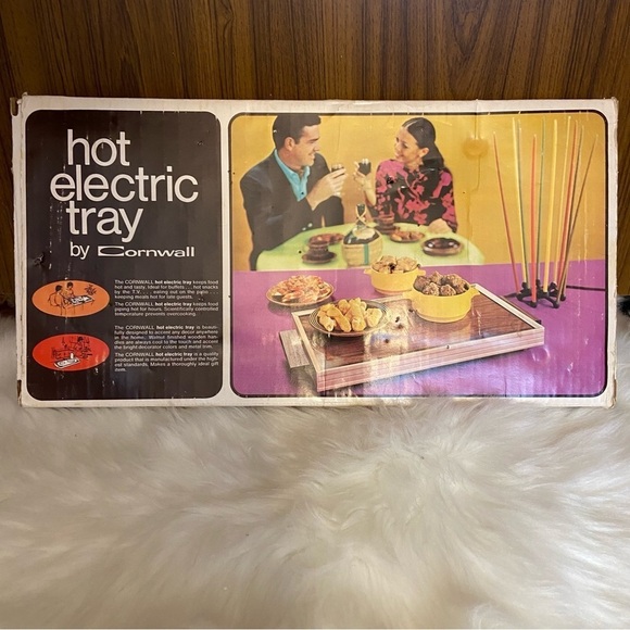 Vintage Cornwall Hot  Electric Tray food warmer 1970’s walnut colour - Picture 2 of 14